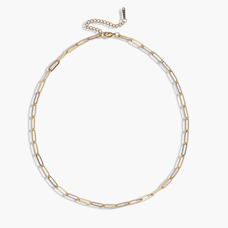 Gold Paperclip Necklace