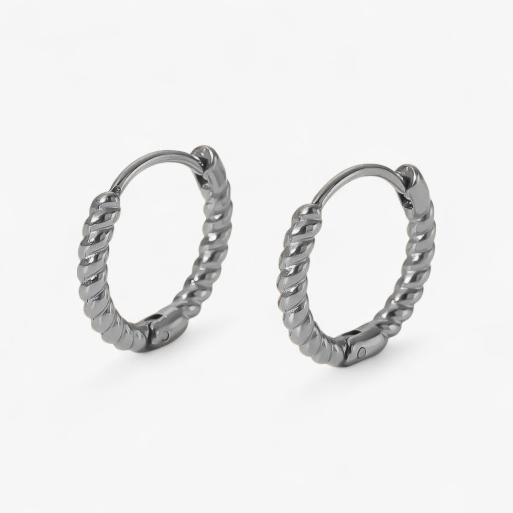 Silver Twisted Huggies
