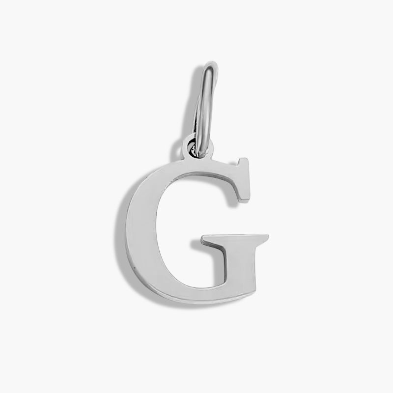 Silver Initial Charm