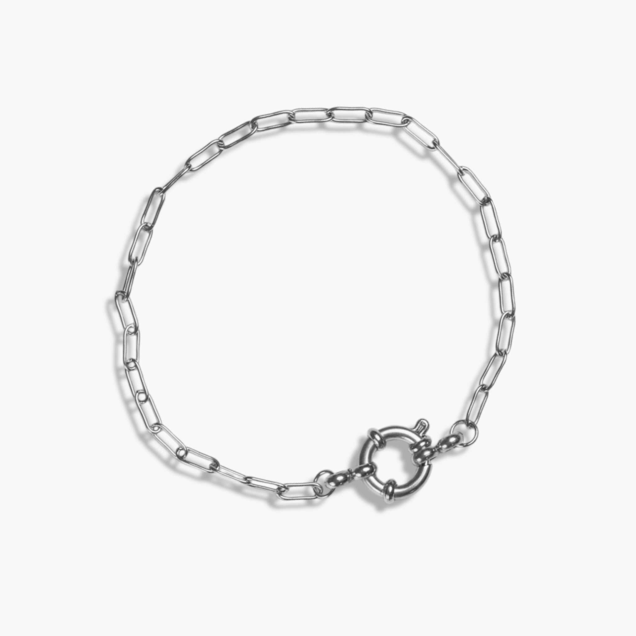 Silver Charm Petite Paperclip Bracelet