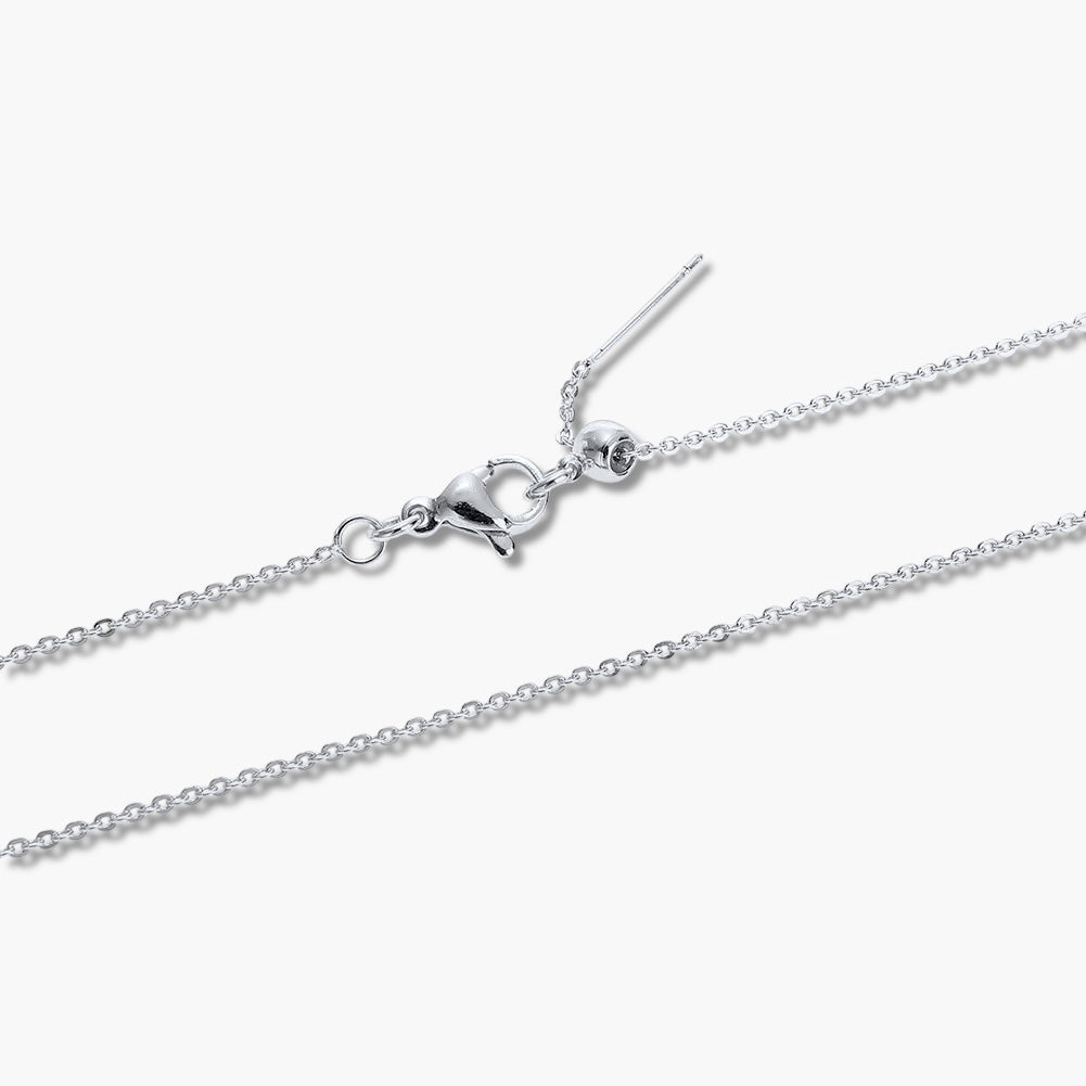 Silver Adjustable Fine Link Necklace