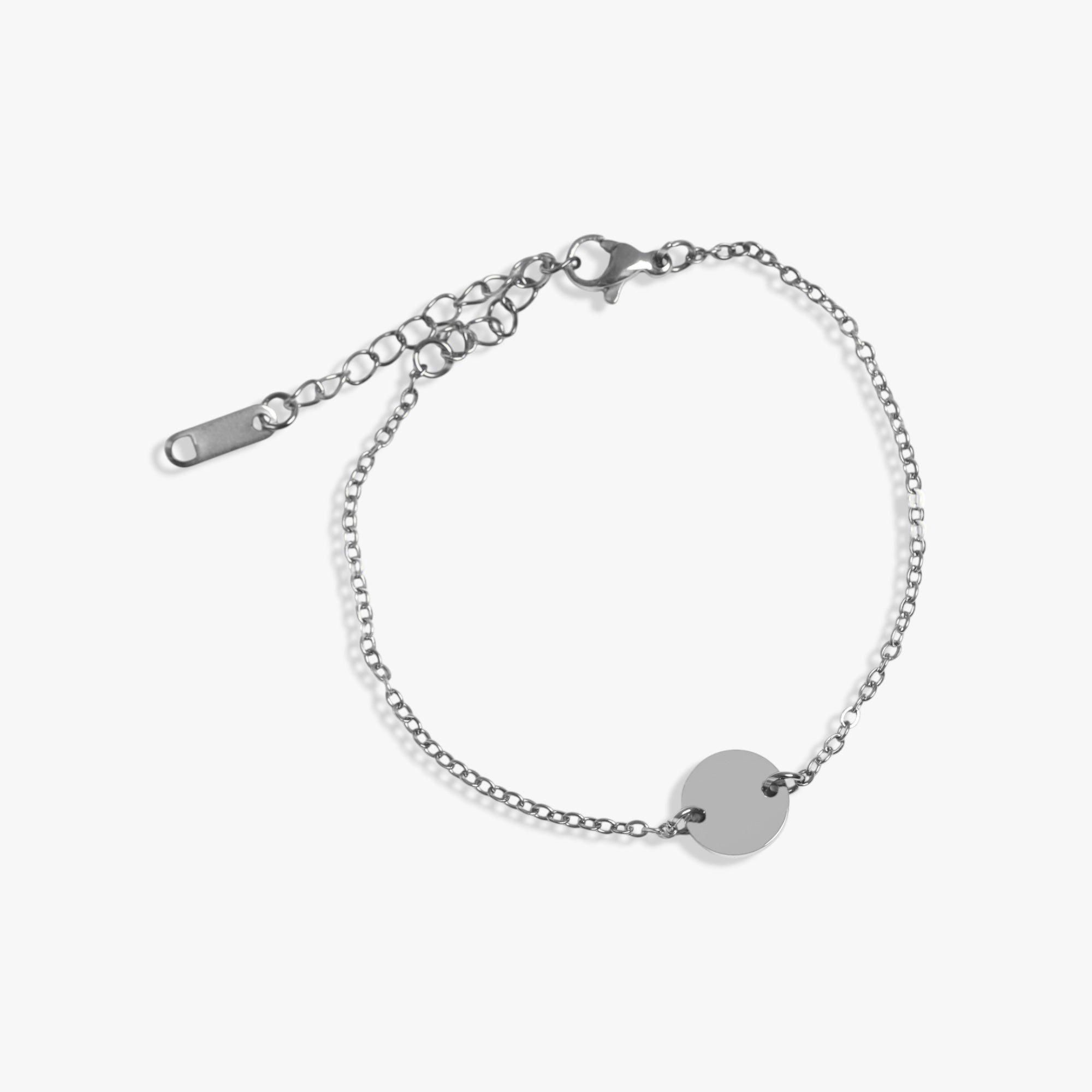 Silver Petite Disc Bracelet