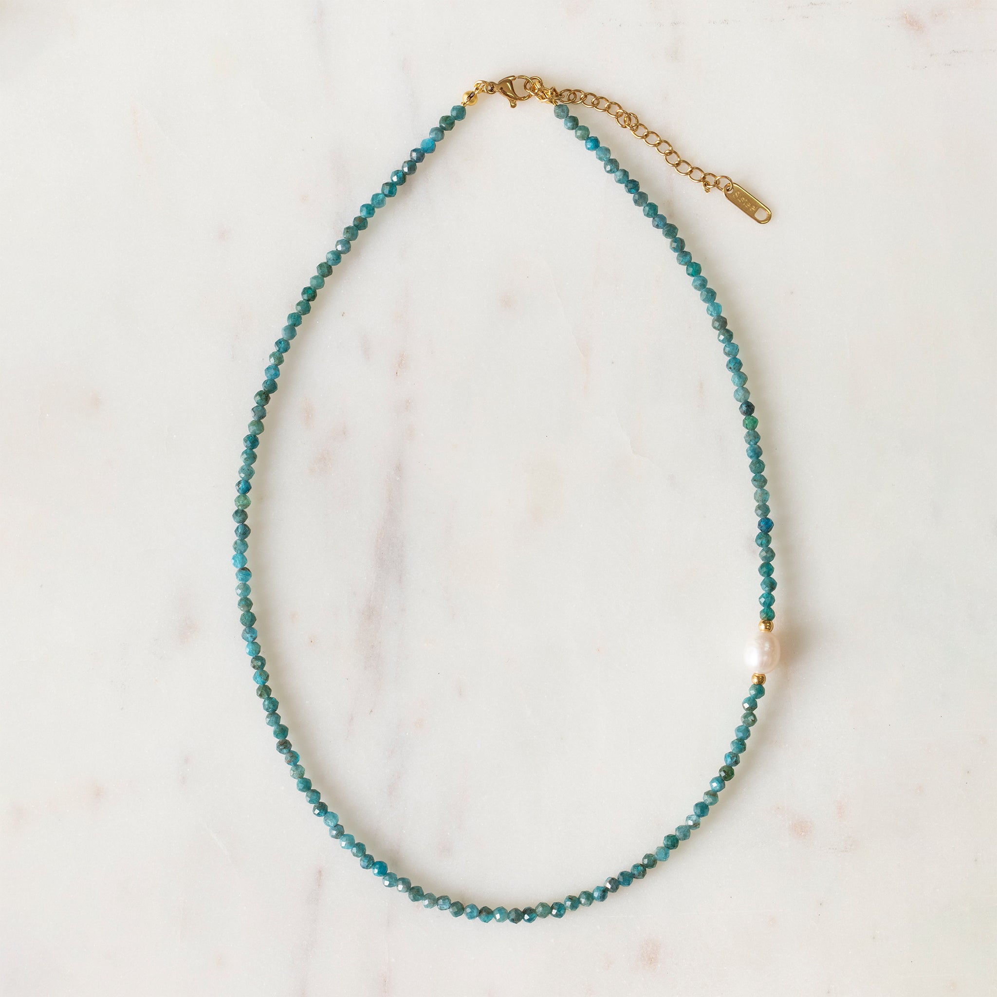 Apatite & Freshwater Pearl Necklace