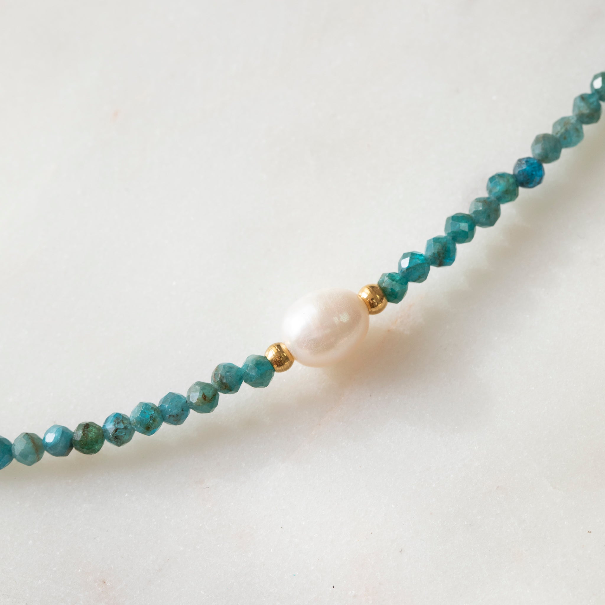 Apatite & Freshwater Pearl Necklace