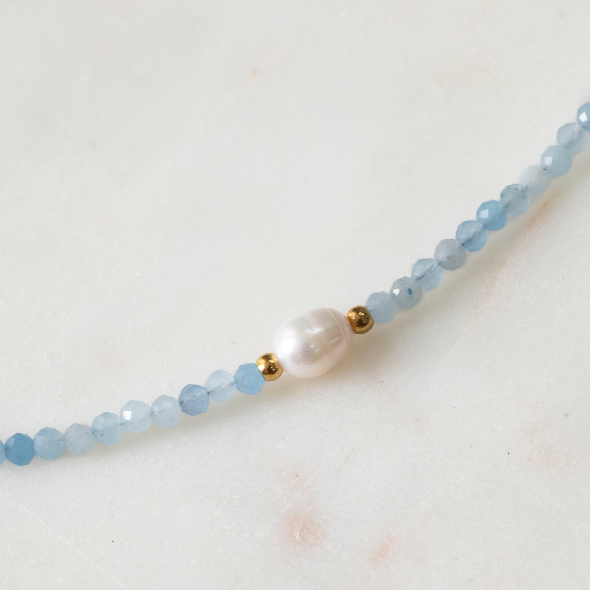 Aquamarine & Freshwater Pearl Necklace