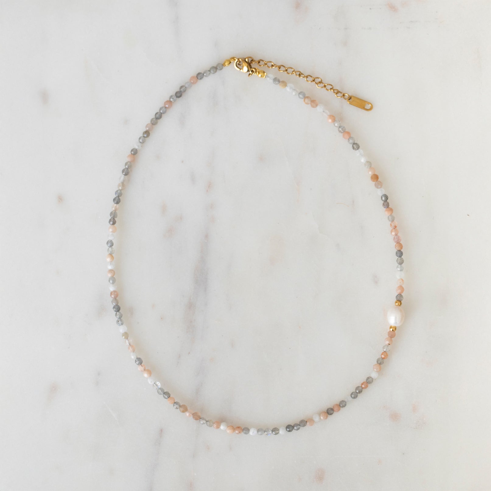 Moonstone & Freshwater Pearl Necklace