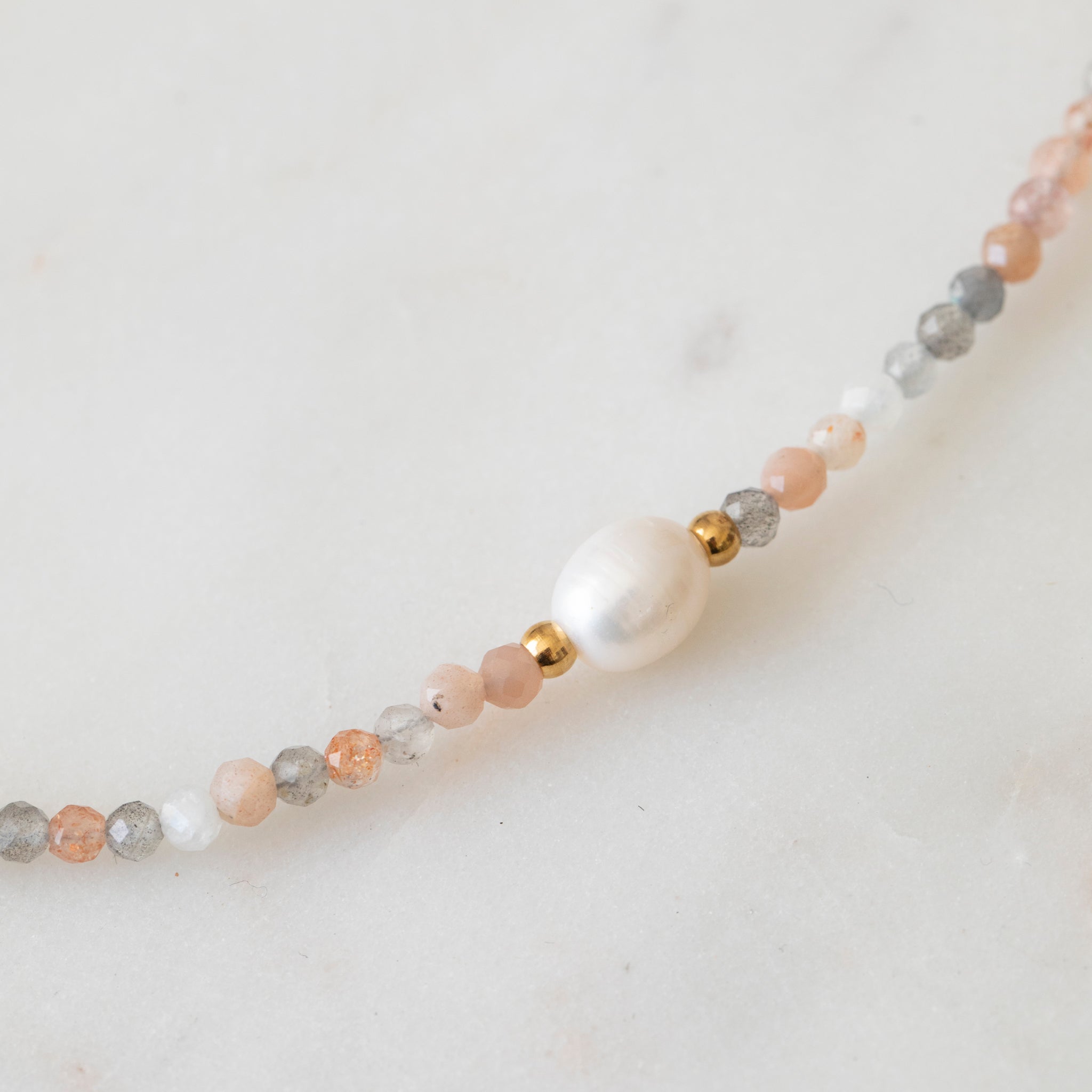 Moonstone & Freshwater Pearl Necklace