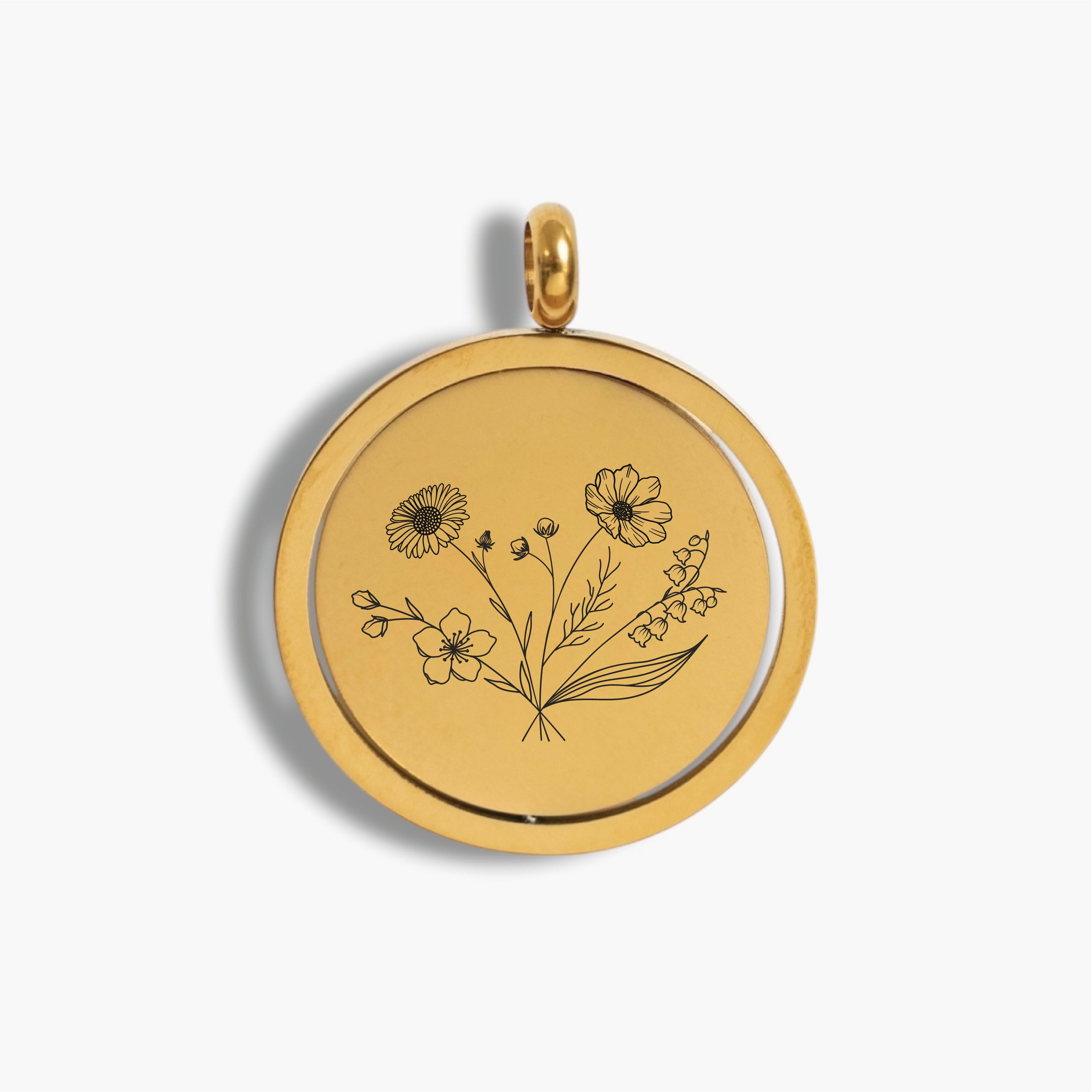 Gold Swing Disc Pendant