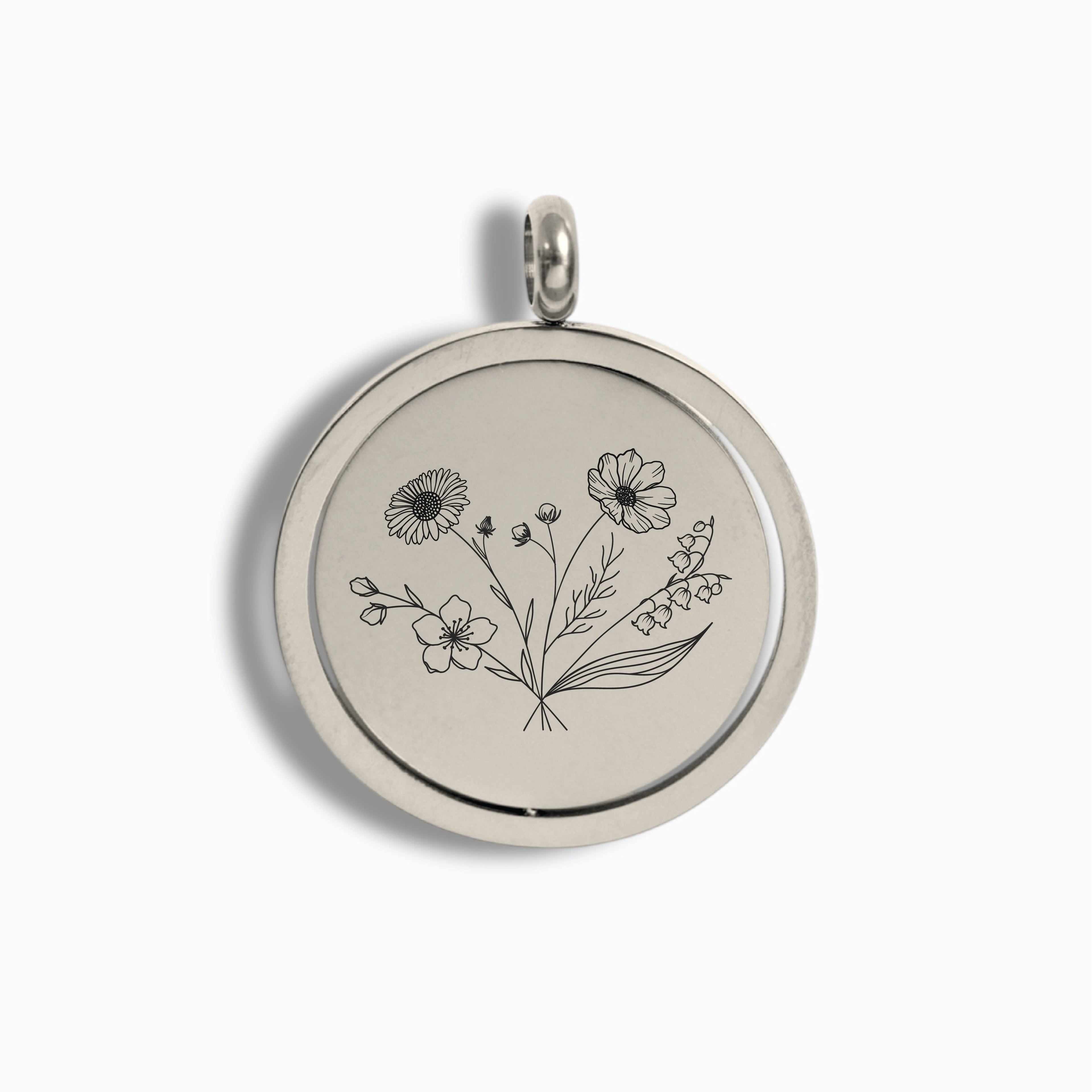 Silver Swing Disc Pendant