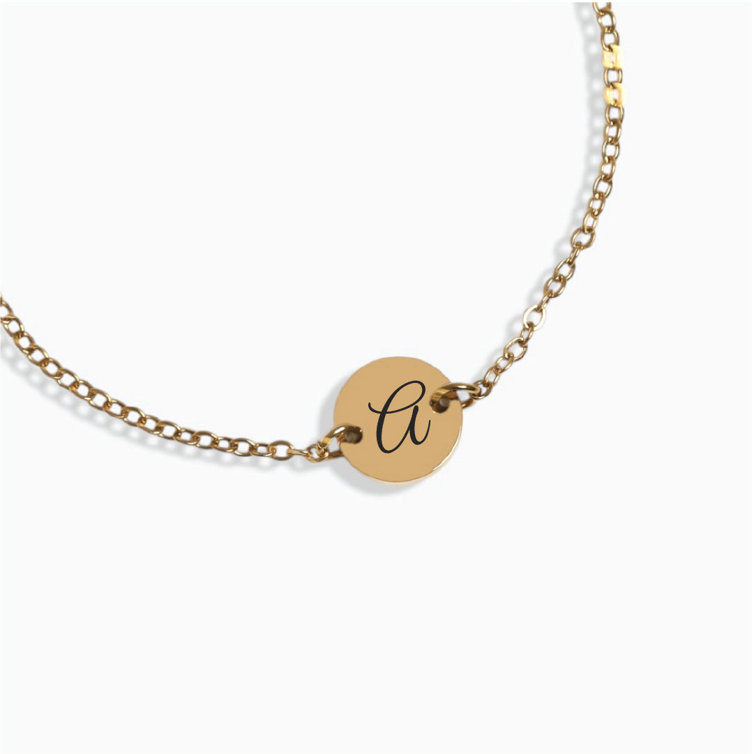 Gold Petite Disc Bracelet