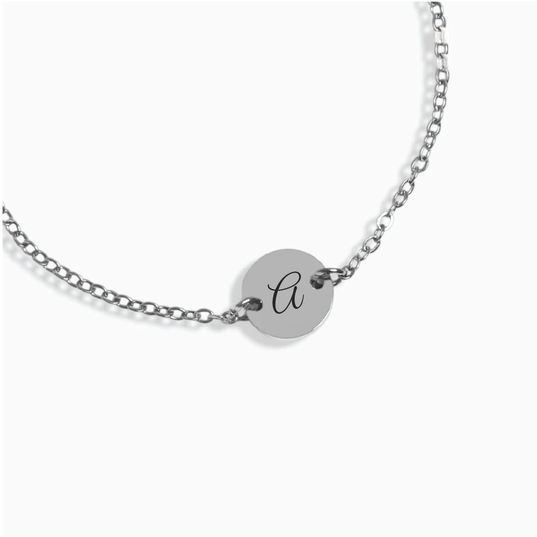 Silver Petite Disc Bracelet