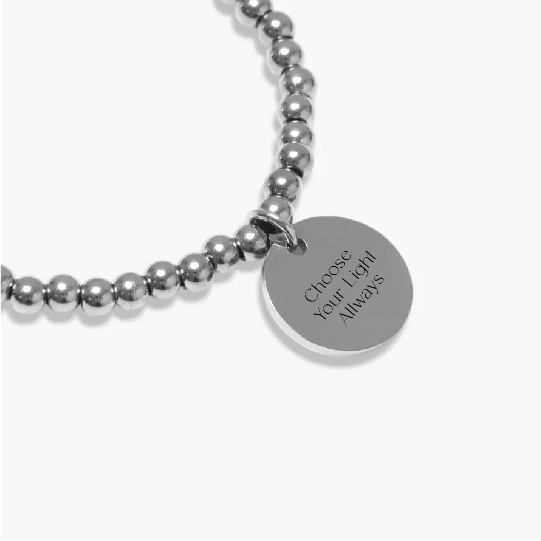 Silver Beaded Disc Bracelet