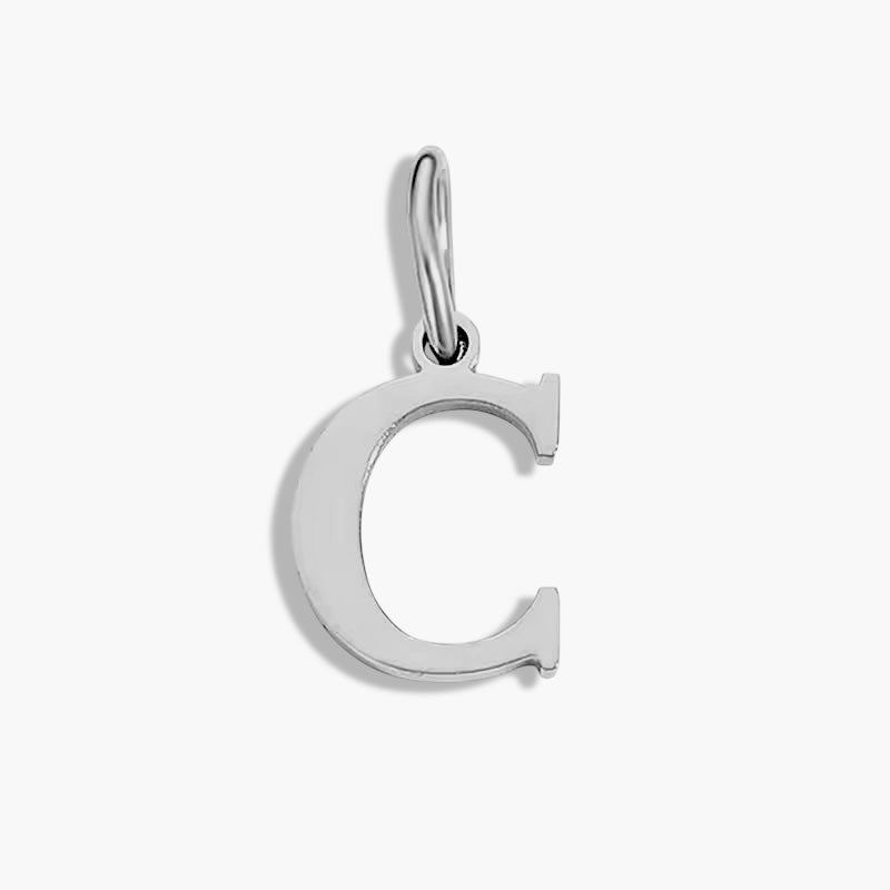 Silver Initial Charm