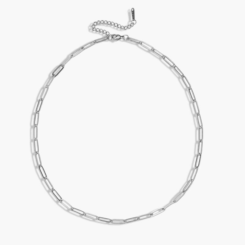 Silver Paperclip Necklace
