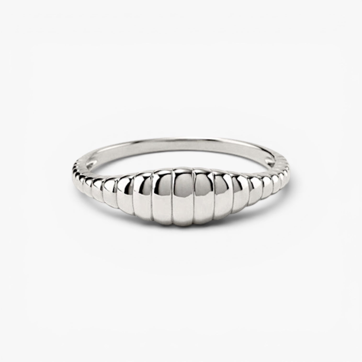 Silver Ripple Ring