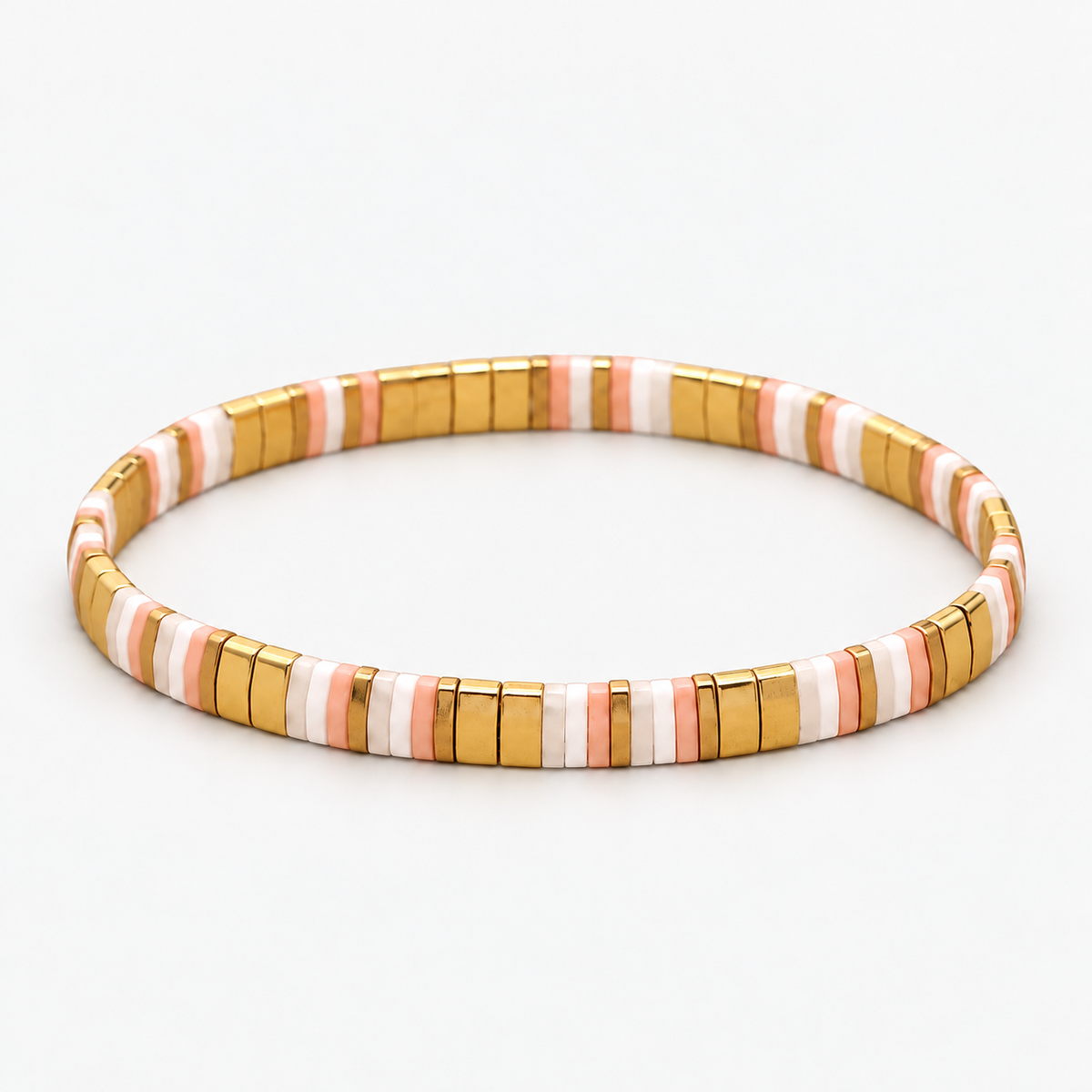 Peach Glow Tila Bracelet