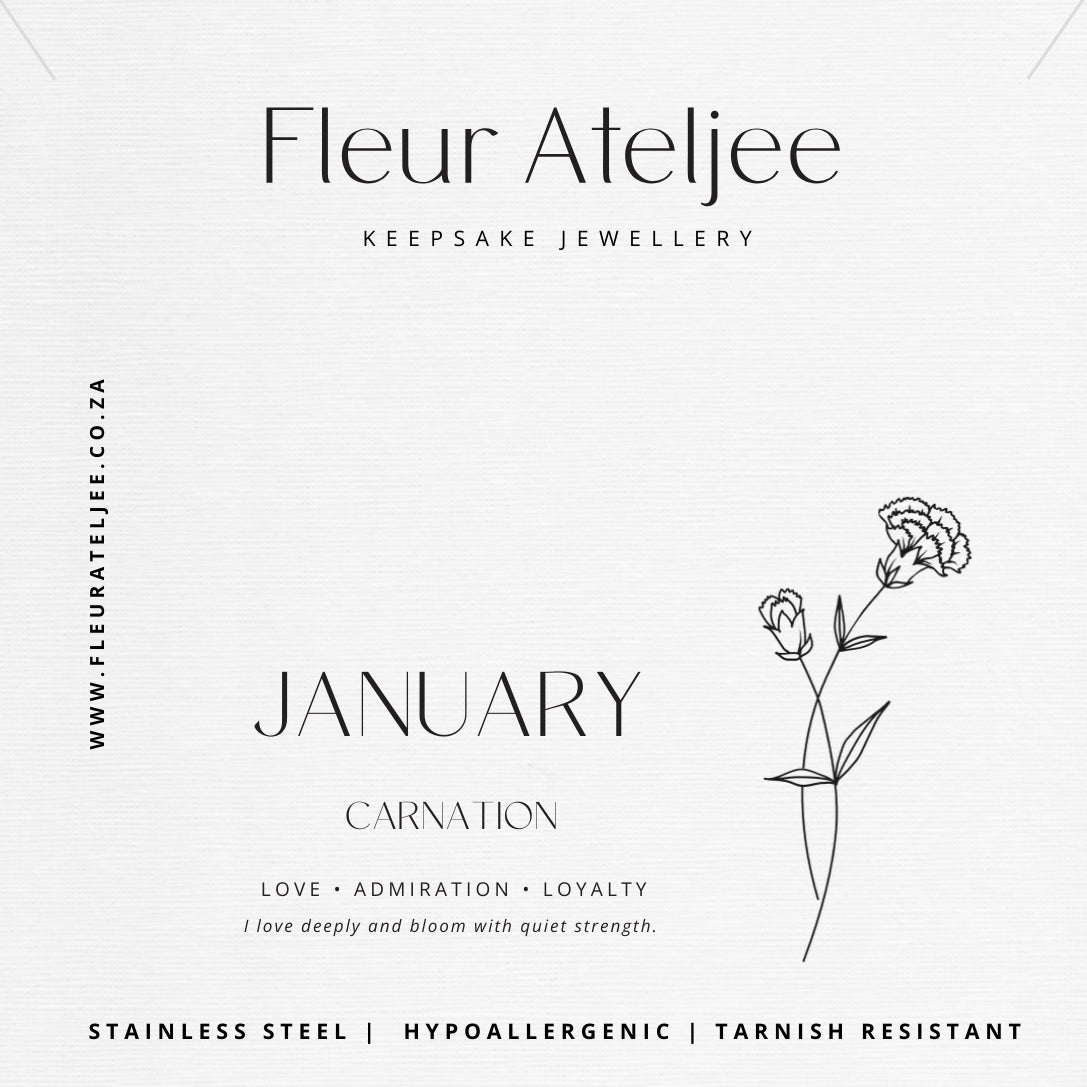 Birth Flower Meaning Jewellery Card