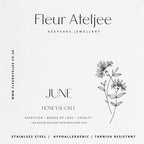 Birth Flower Meaning Jewellery Card