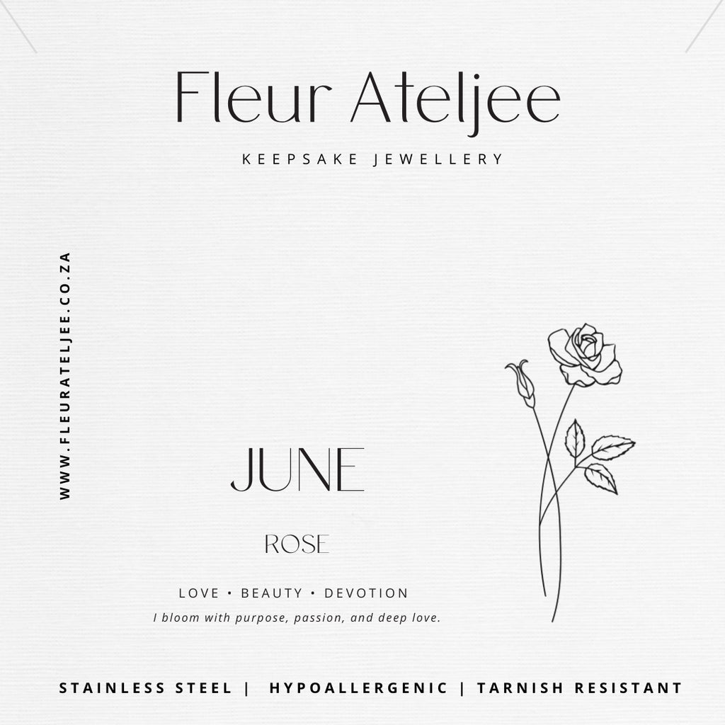 Birth Flower Meaning Jewellery Card
