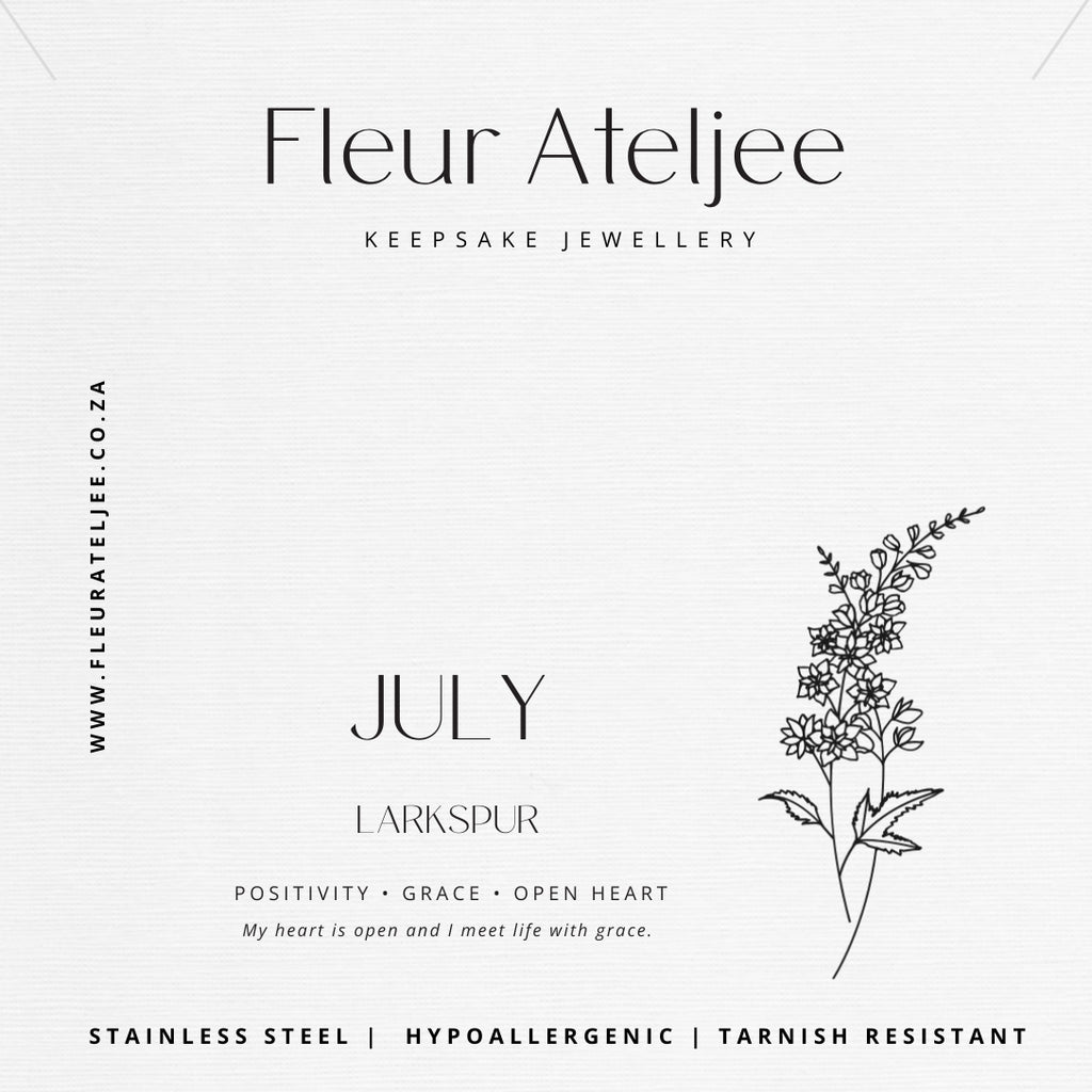 Birth Flower Meaning Jewellery Card