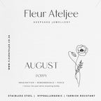 Birth Flower Meaning Jewellery Card