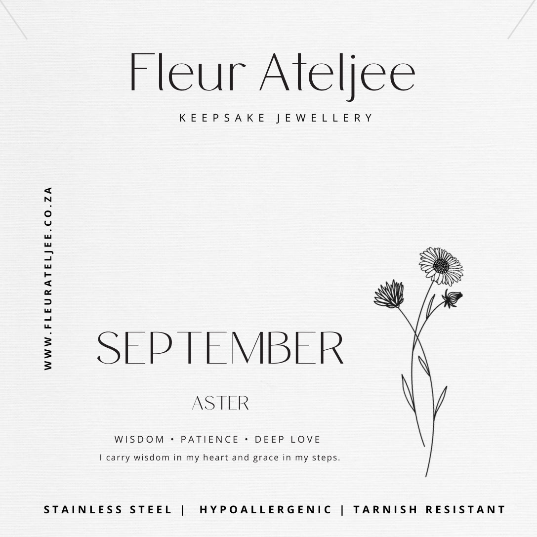 Birth Flower Meaning Jewellery Card