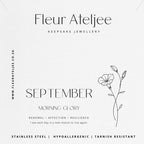 Birth Flower Meaning Jewellery Card