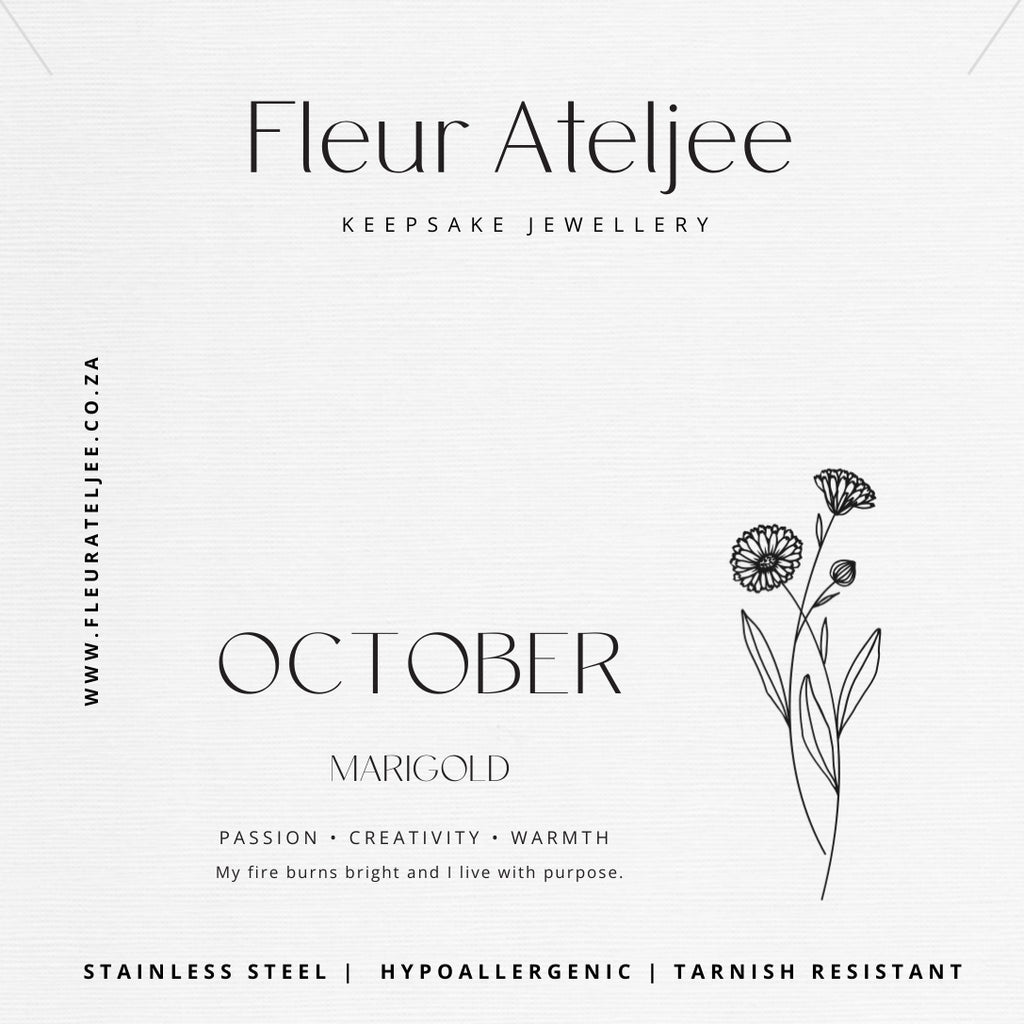 Birth Flower Meaning Jewellery Card