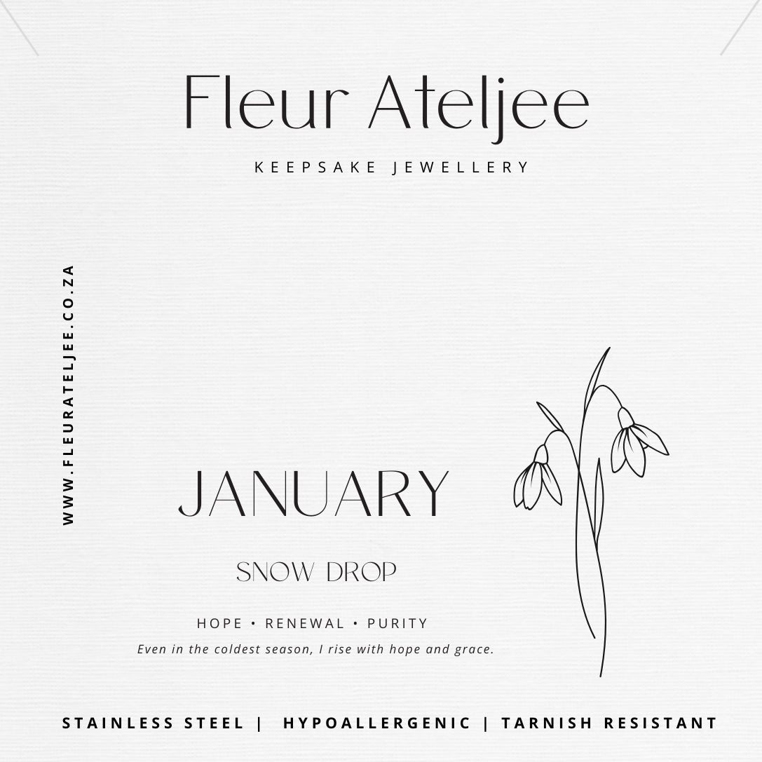 Birth Flower Meaning Jewellery Card