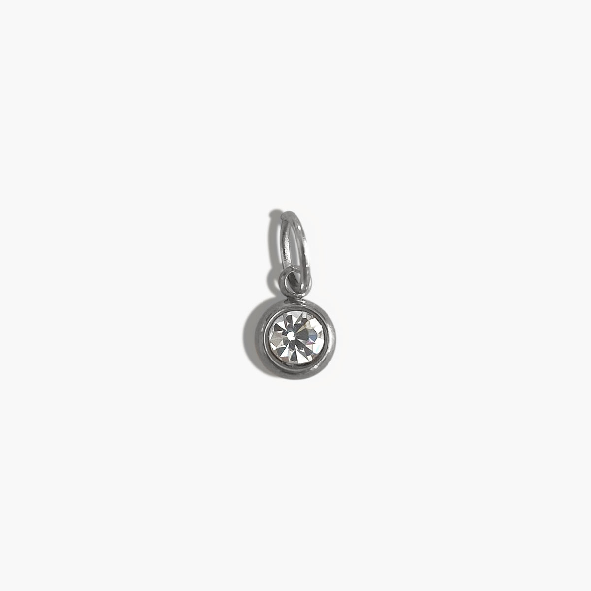 Silver Petite Rhinestone Charm