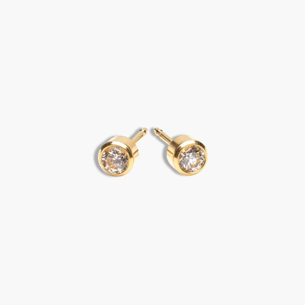 Gold Birthstone Studs