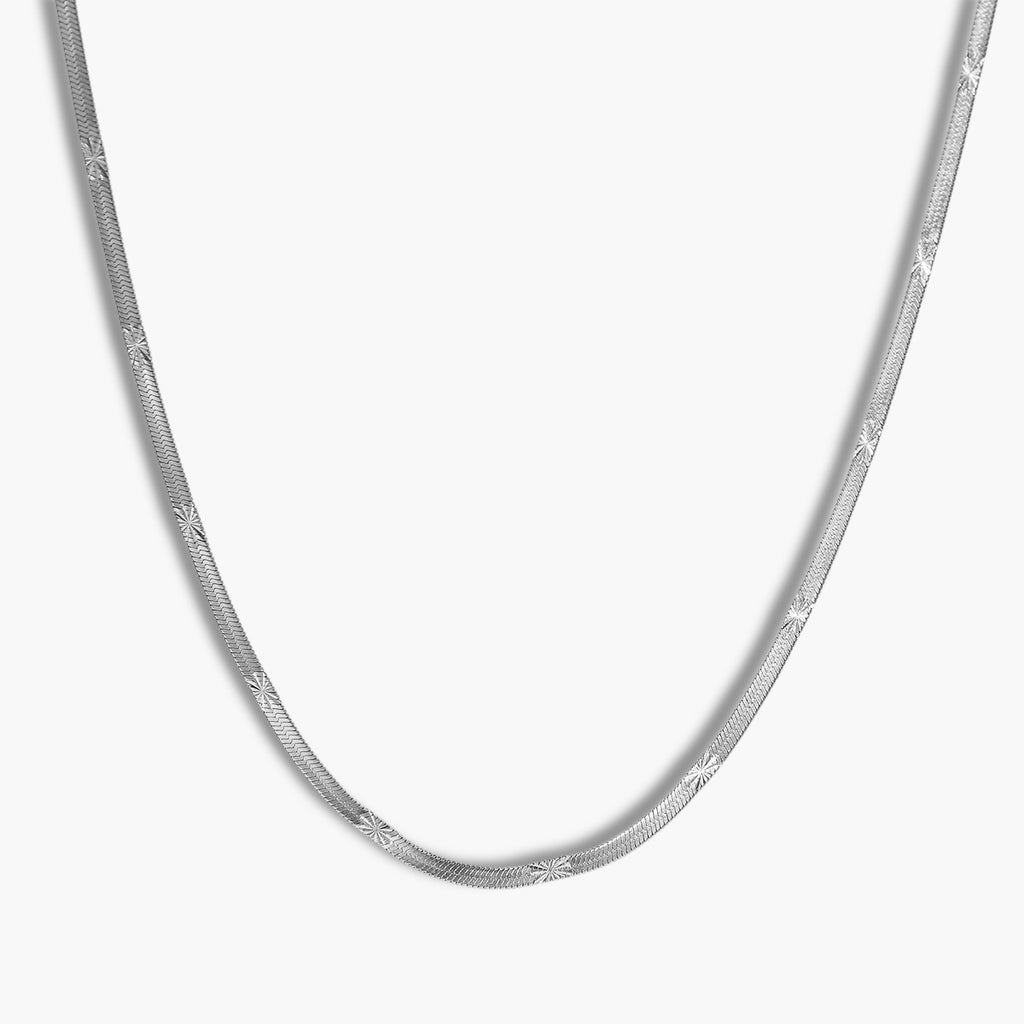 Silver Star Snake Necklace