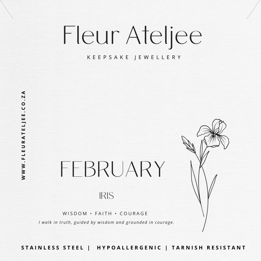 Birth Flower Meaning Jewellery Card