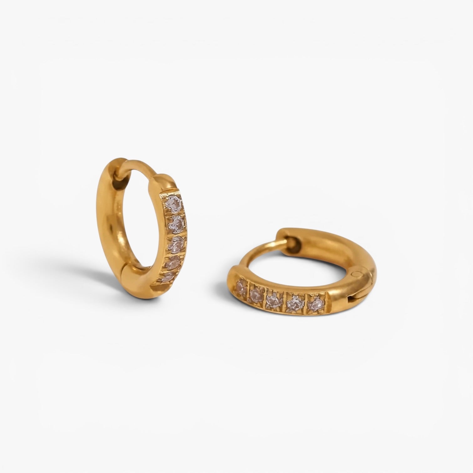 Gold Mini Zircon Huggies