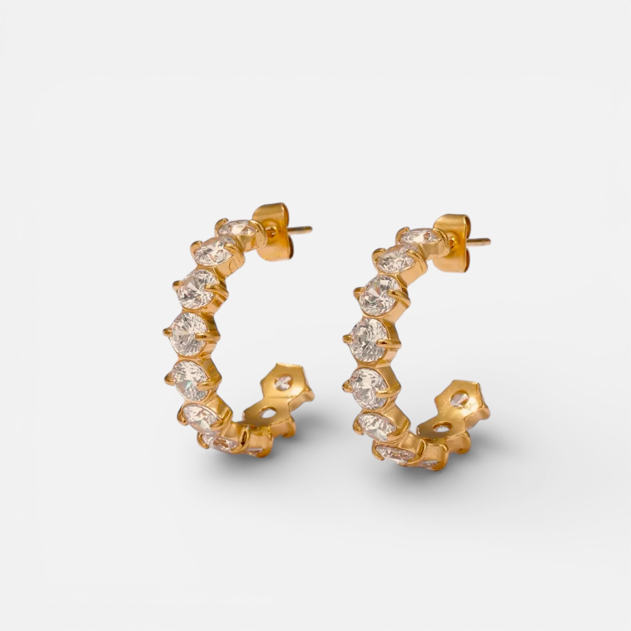 Gold Eternity Hoops