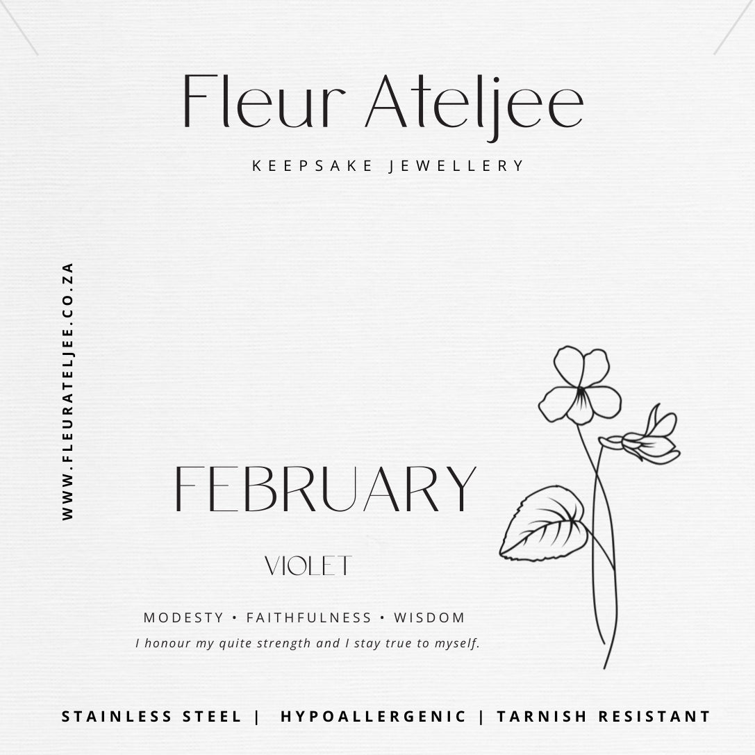 Birth Flower Meaning Jewellery Card