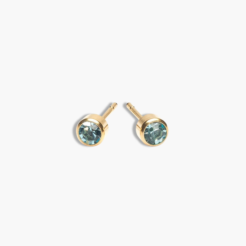 Gold Birthstone Studs