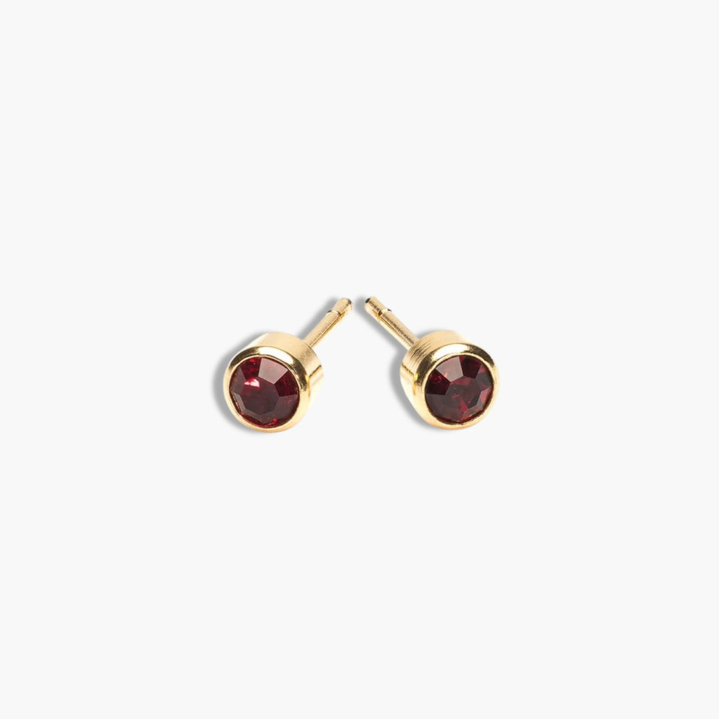 Gold Birthstone Studs
