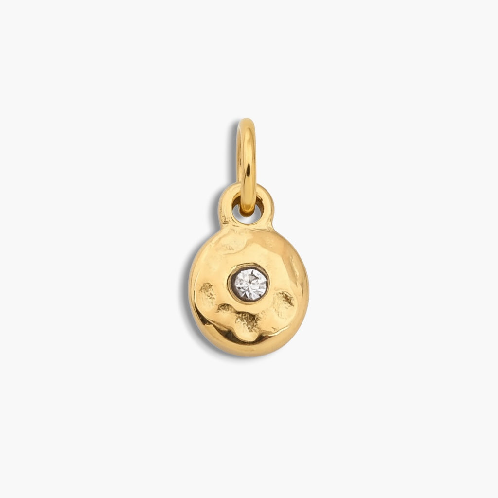 Textured Rhinestone Charm