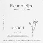 Birth Flower Meaning Jewellery Card