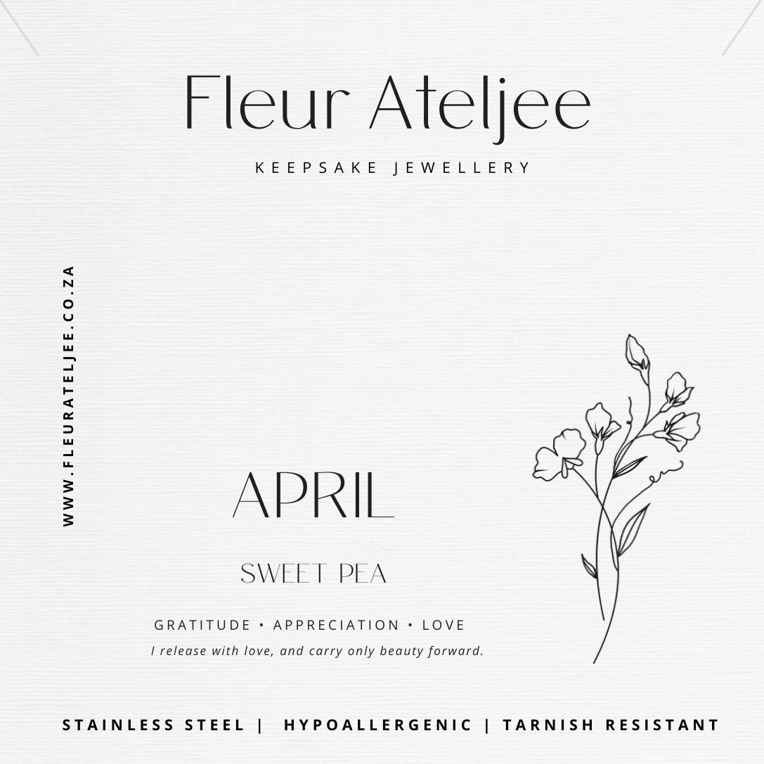 Birth Flower Meaning Jewellery Card