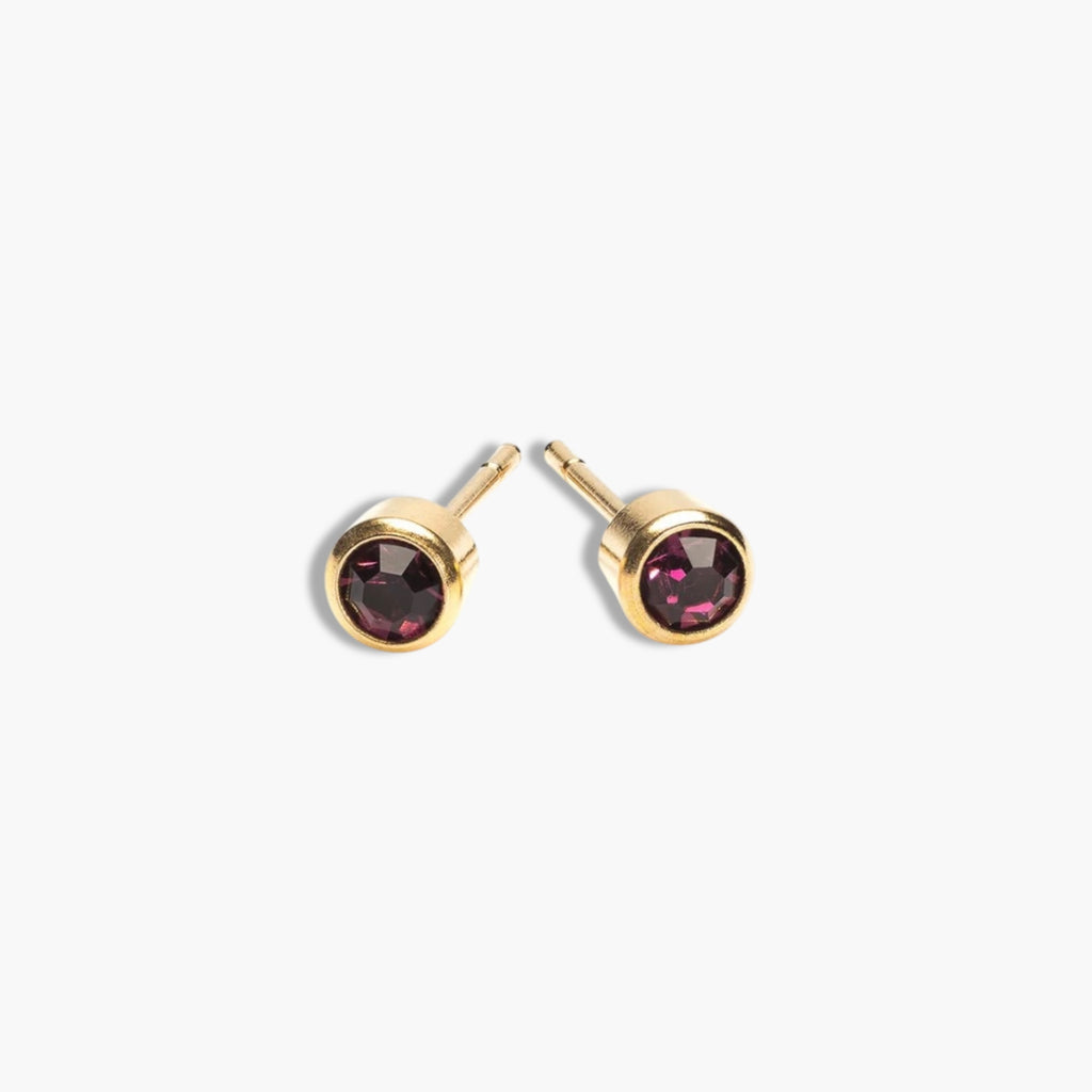 Gold Birthstone Studs
