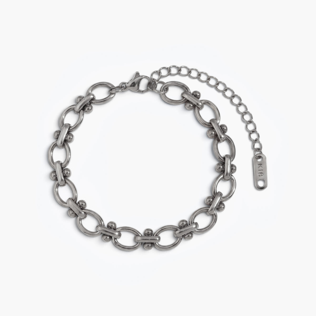 Silver Bow Chain Bracelet