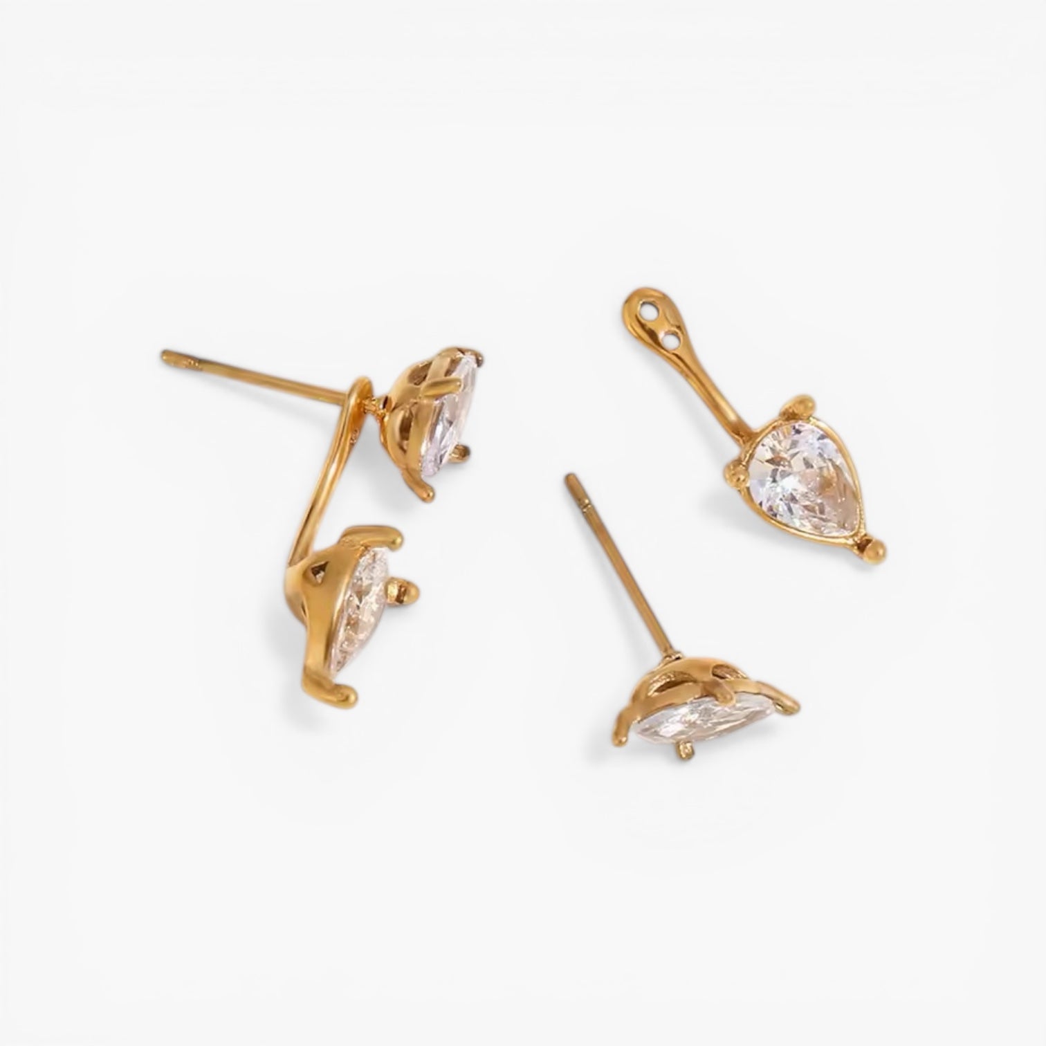 Gold Petal Studs
