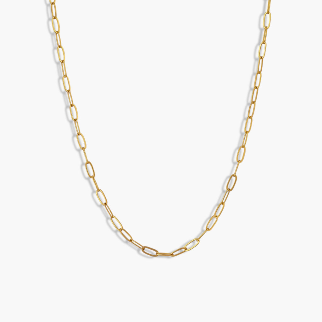 Gold Petite Paperclip Necklace