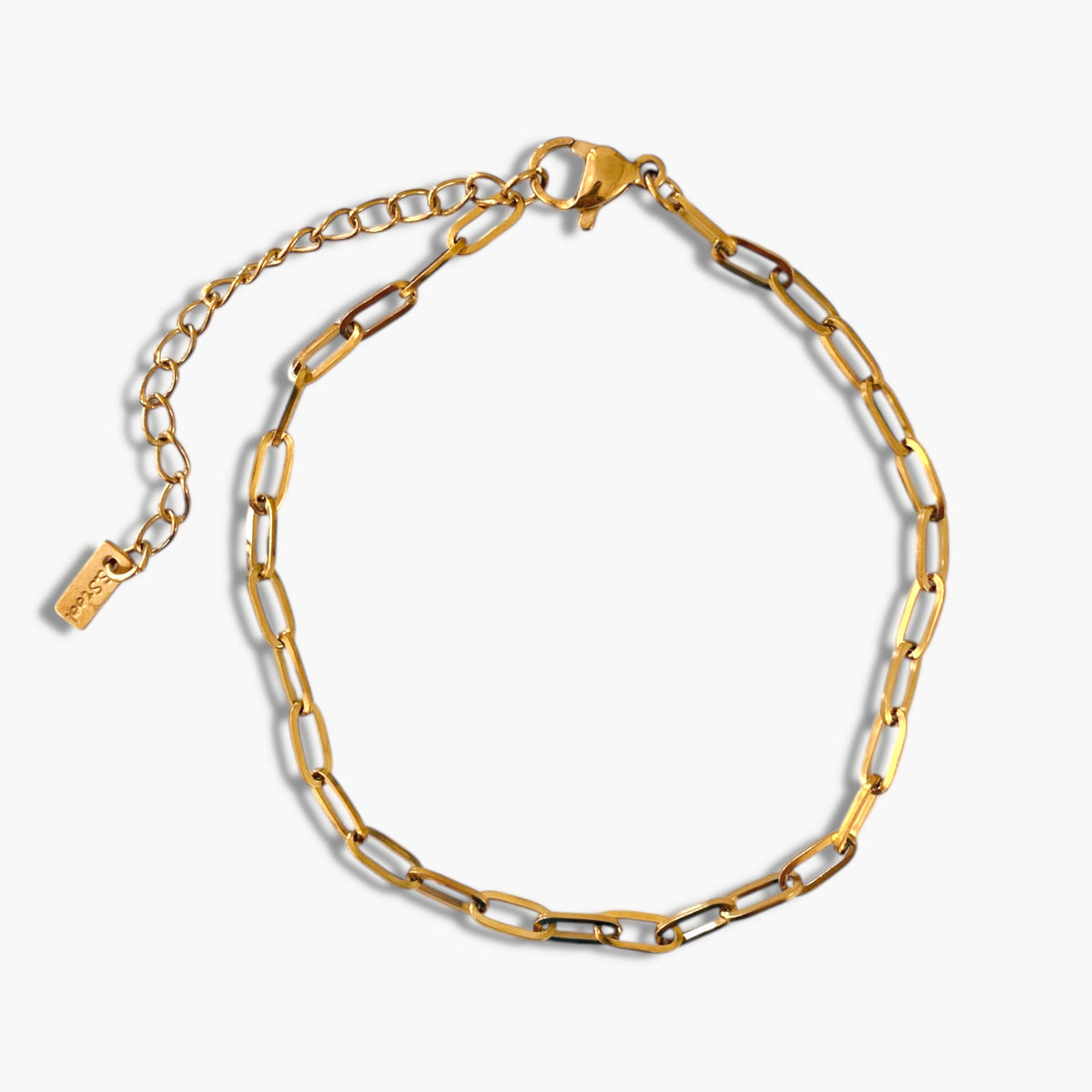 Gold Skinny Paperclip Bracelet