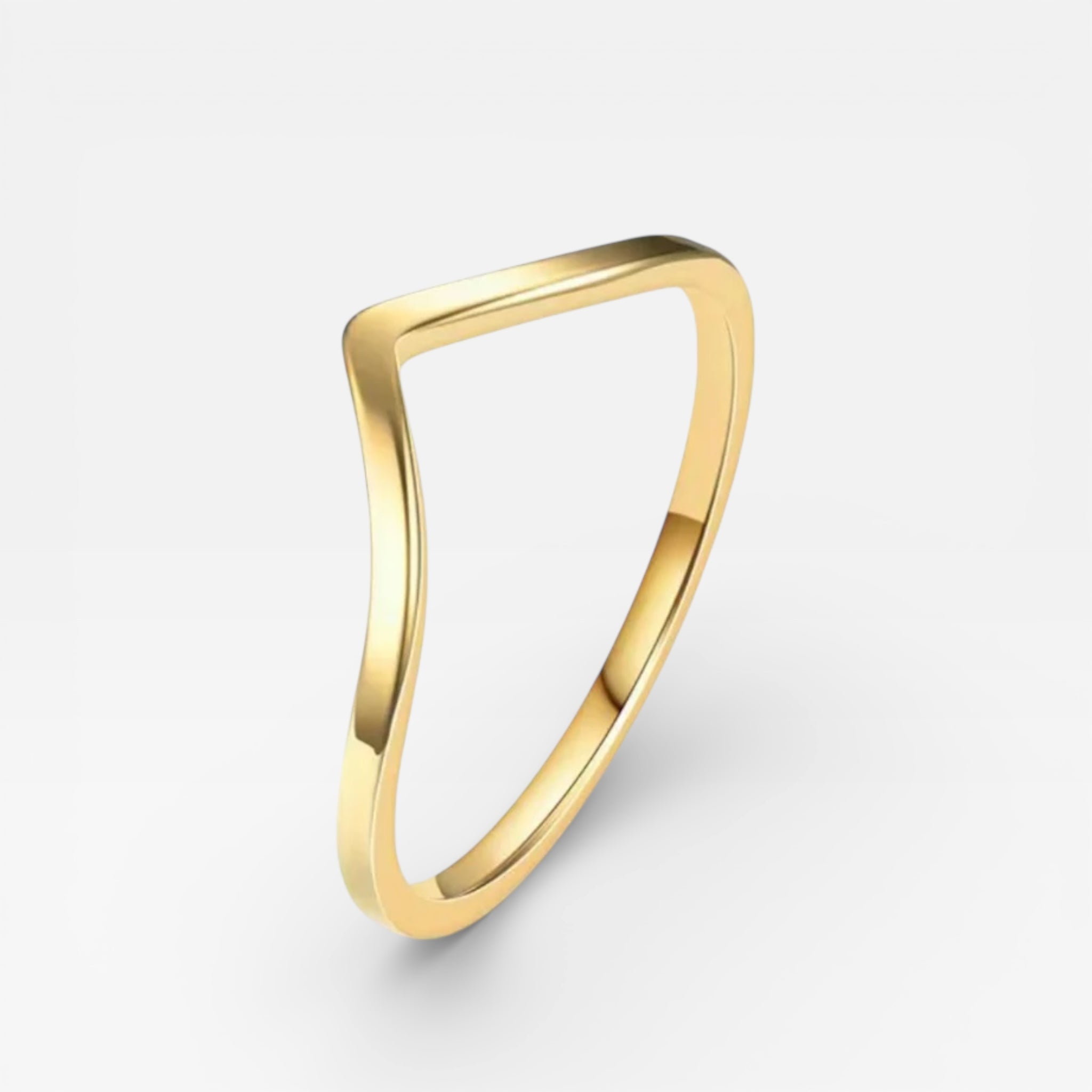 Gold Skinny V Ring