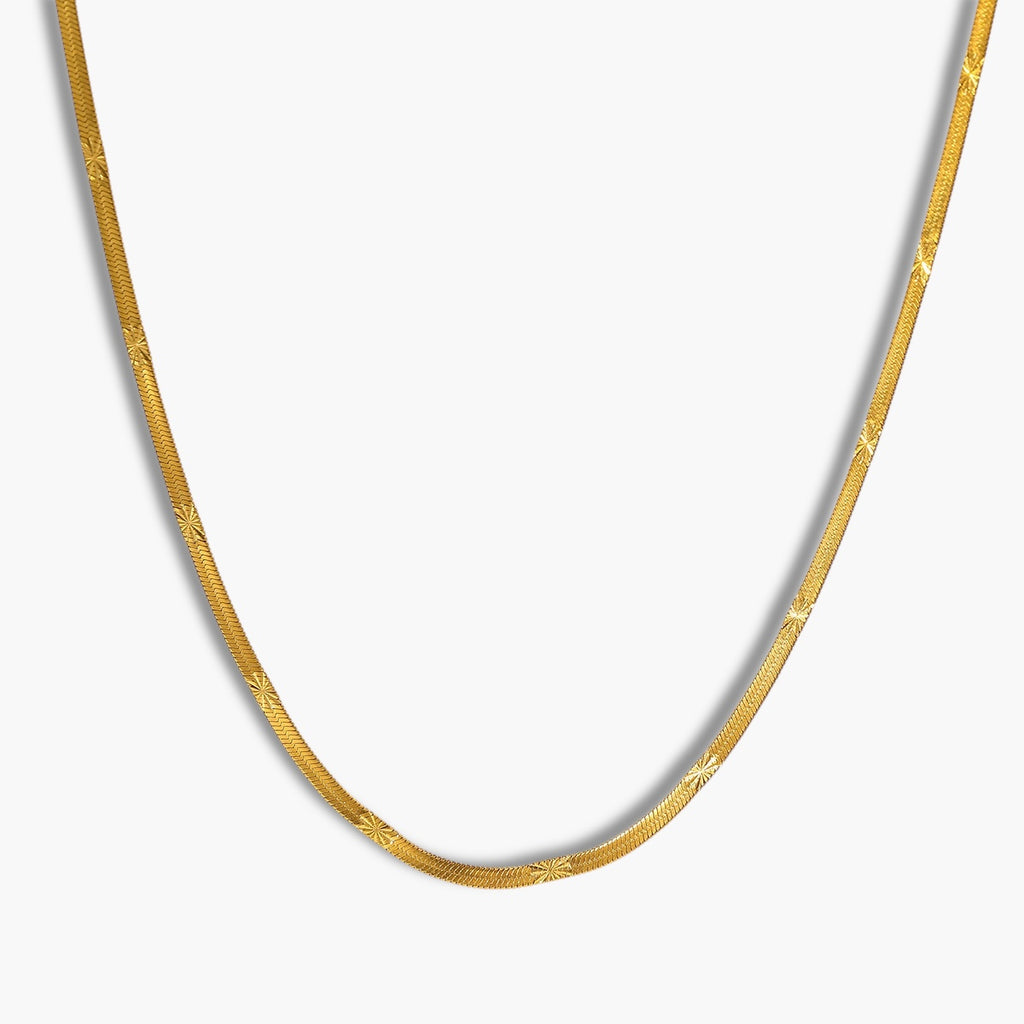 Gold Star Snake Necklace