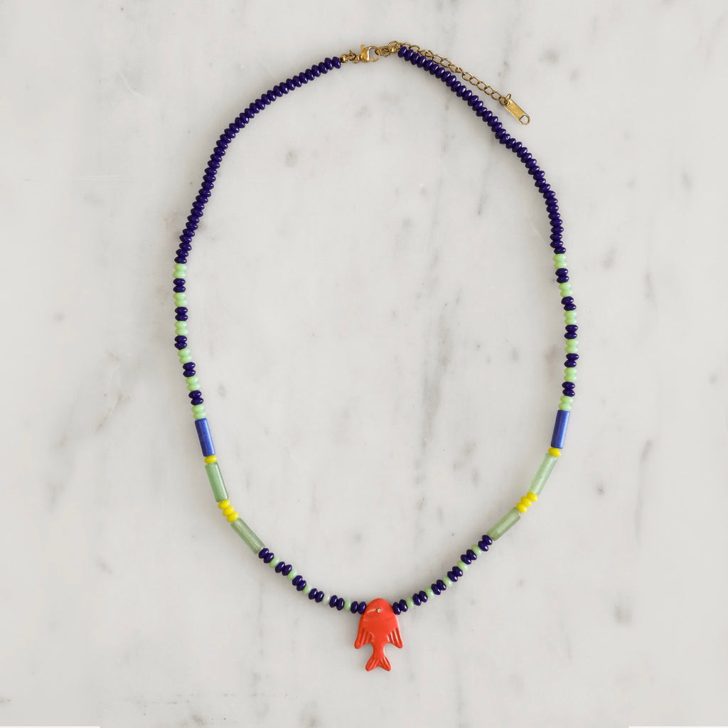 Soli Fish Beaded Necklace