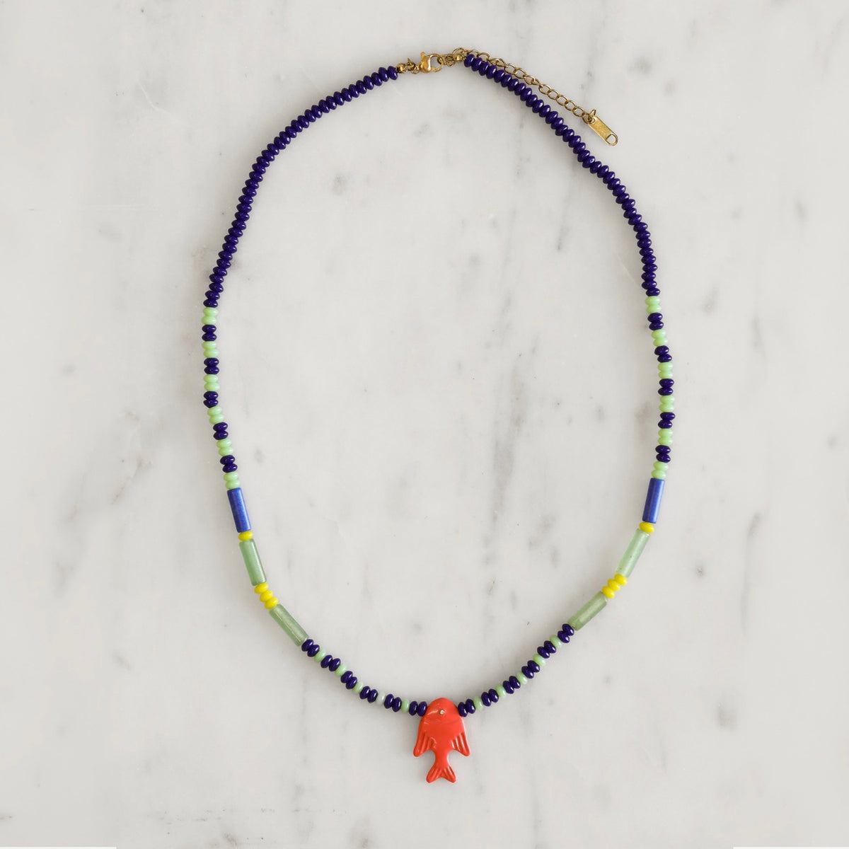 Soli Fish Beaded Necklace
